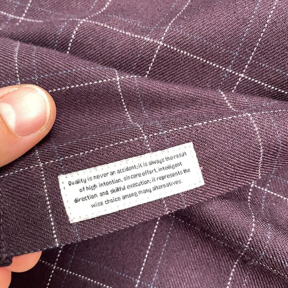 7 Diamonds Aspen Flannel Button Down Shirt Mens Medium Plaid Dark Red Casual Top - Picture 5 of 14